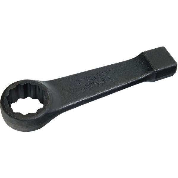 B3193253 50 mm Opening 12 Points Straight Pattern Box End Striking Wrench, Black