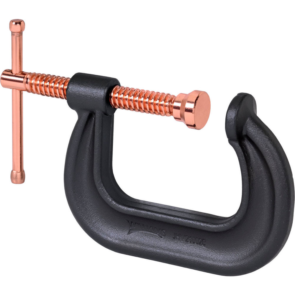 B3191430 Drop Forged C-Clamp - Copper Screw - 2 in. Opening - 2.125 in. Throat Depth