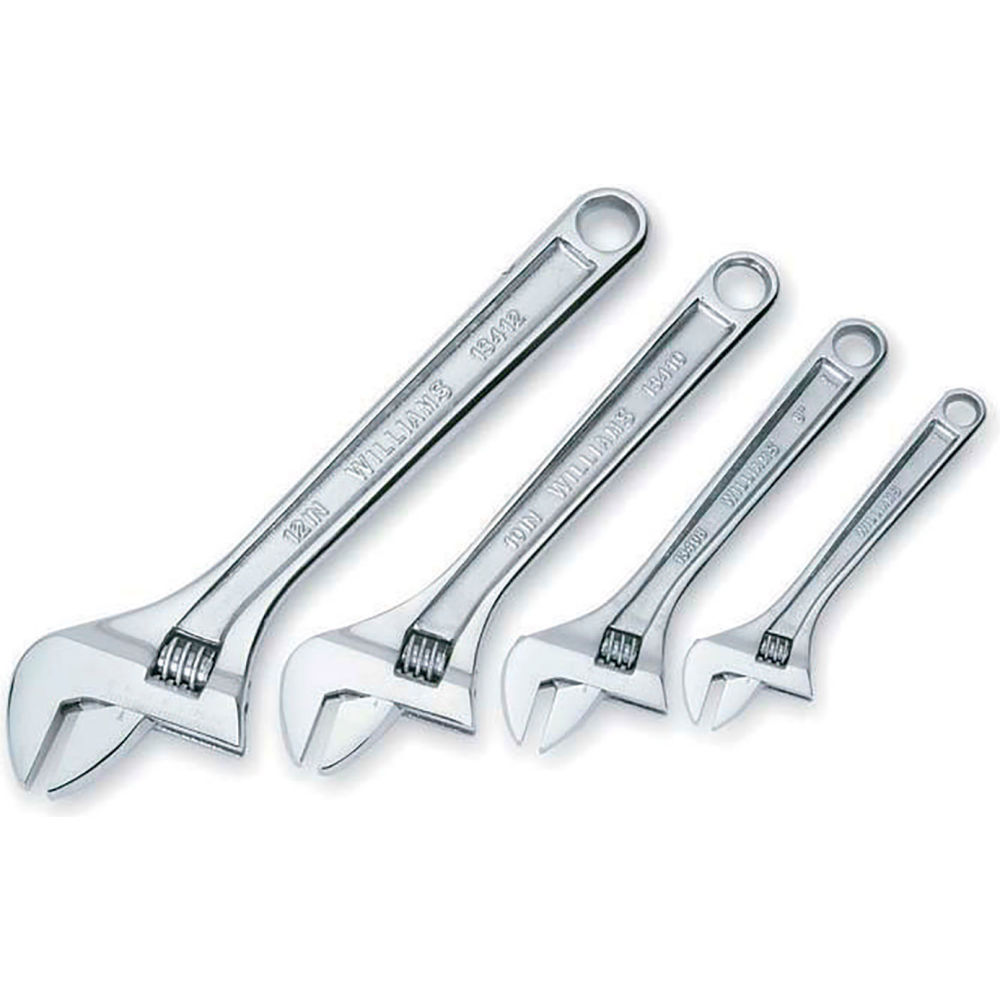 B3193186 Adjustable Wrench with Chrome - 6-12 in. Long - 4 Piece