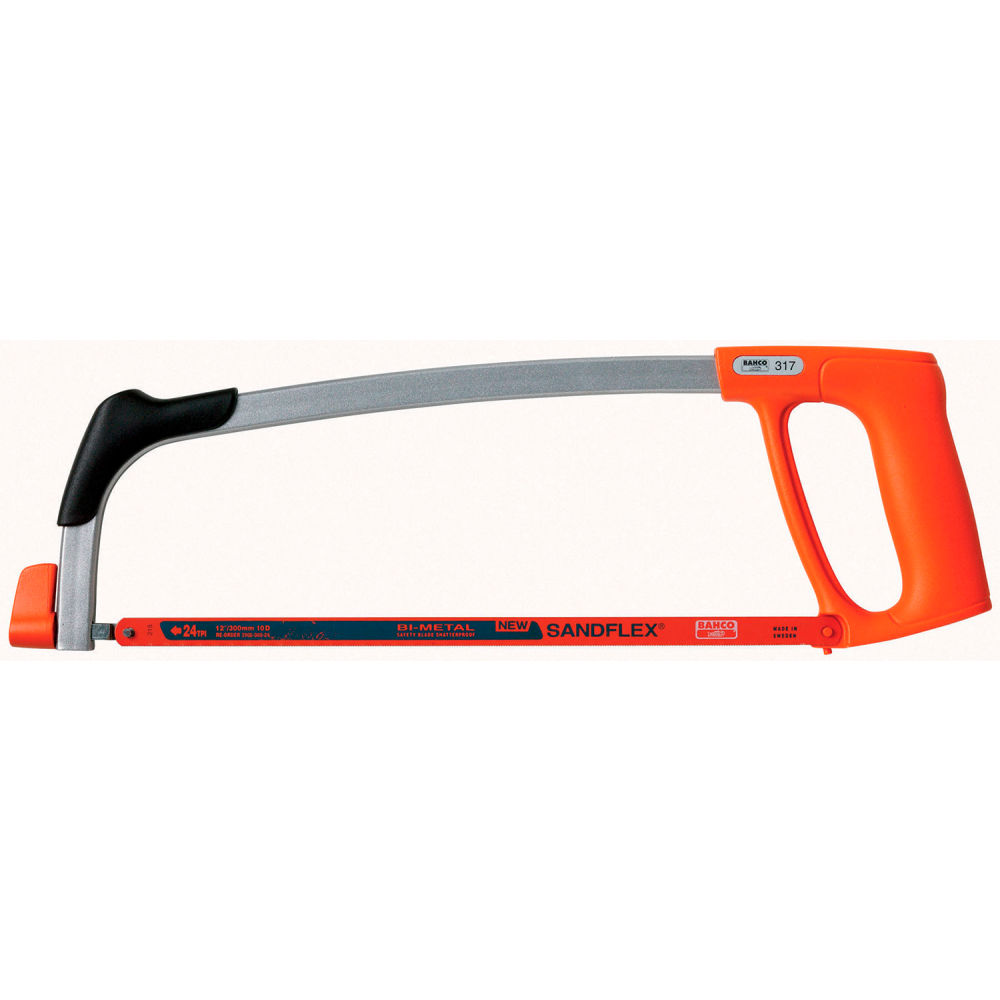 B3193016 Bahco Trade Hacksaw Frame - 12 in. Blade Length - Orange Handle