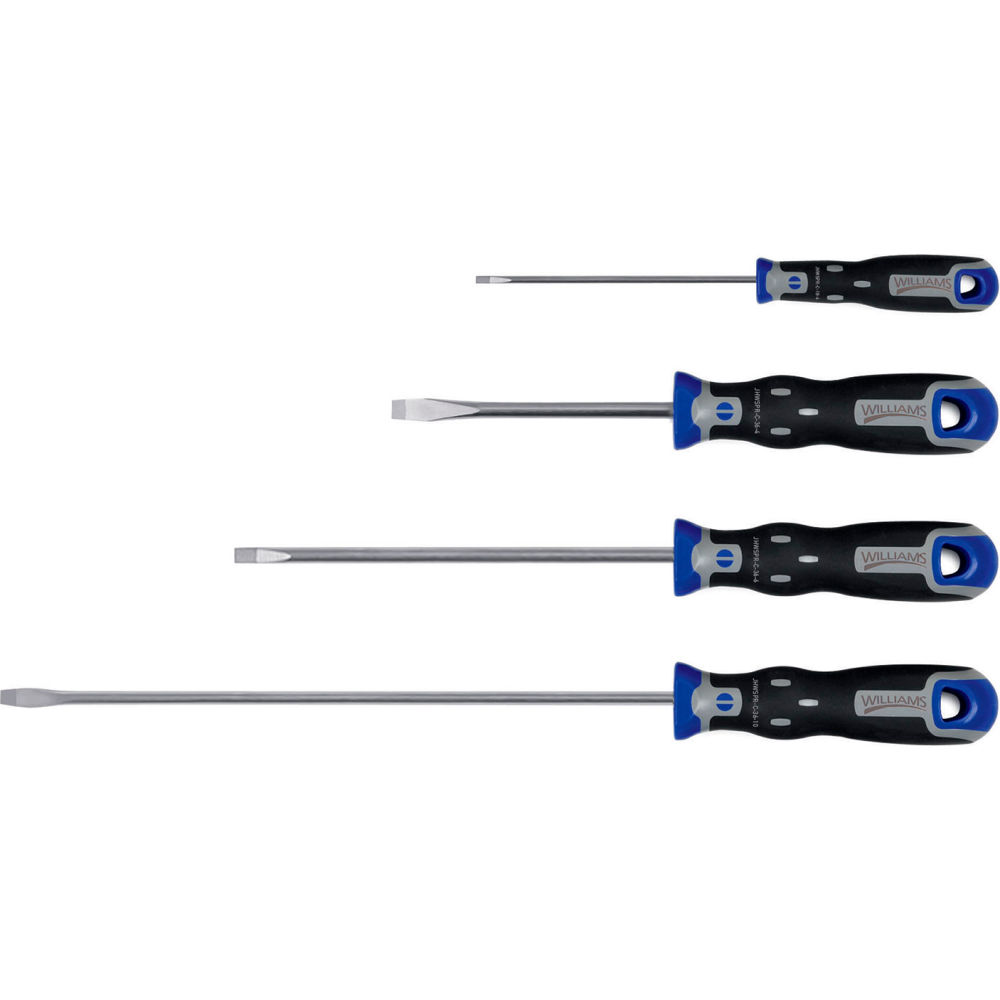 B3193912 Super Torque Cabinet Slotted Screwdriver Set - Round Shank - 4 Piece