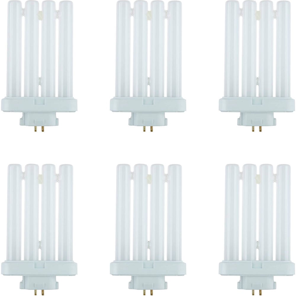 B3166615 Sunlite 4-Pin Compact Fluorescent Light Bulb - GX10q4 Base - 6500K - 27W - Daylight - Pack of 6