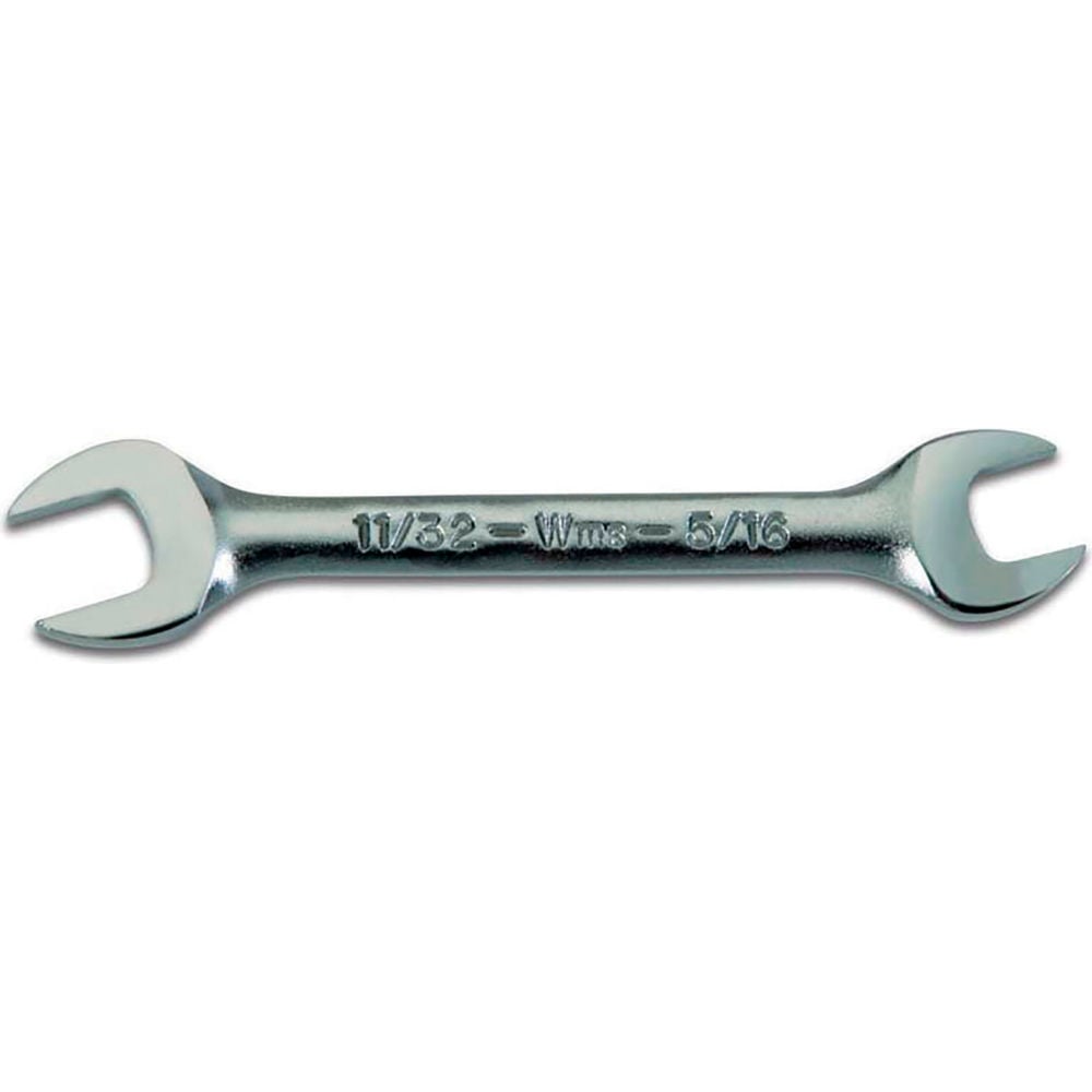 B3193571 Short Double Head Open End Wrench - 0.25 x 0.28 in. Opening Size - Chrome