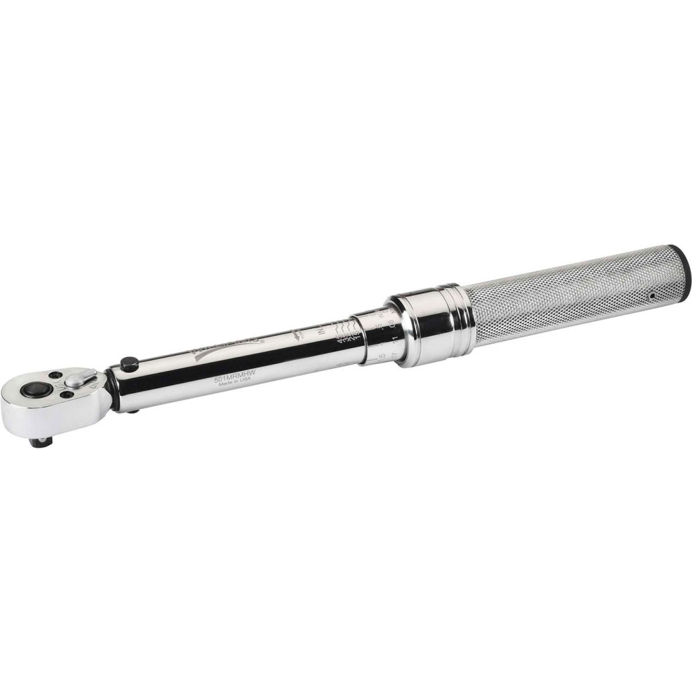 B3193855 0.375 in. Drive Micrometer Adjustable Torque Wrench - 30-200 in. lbs - Silver