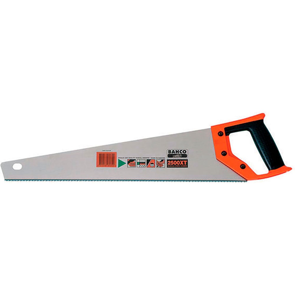 B3193092 Bahco ERGO XT Hardpoint Handsaw for Metals - 19 in. Blade - Orange Handle