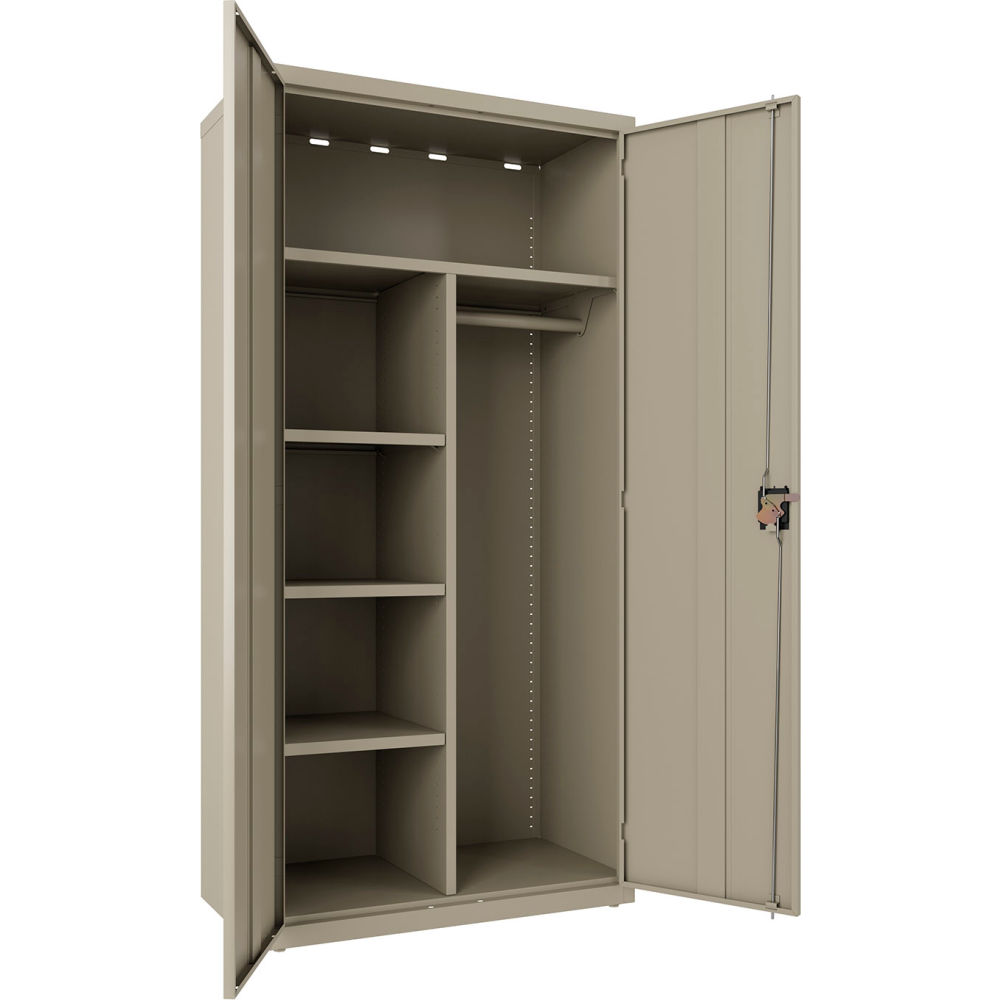 B3218262 All-Welded Combo Wardrobe Cabinet with Putty, Tan - 36 x 18 x 72 in.
