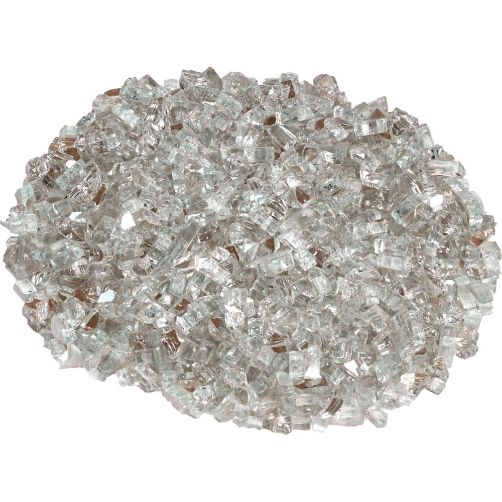B3220395 Duluth Forge Premium Reflective Fire Glass - 0.25 in. Dia. - Clear - 10 lbs Bag