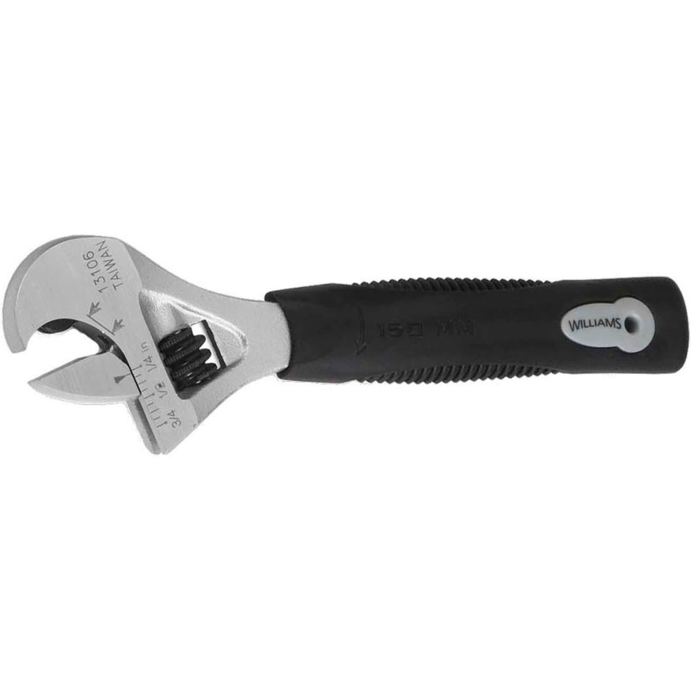 B3193049 Ratcheting Adjustable Wrench with Chrome - 6 in. Long