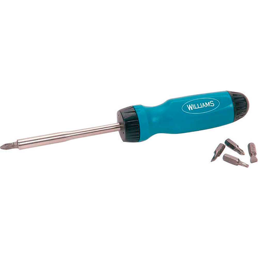 B3193223 9 in. Ratcheting Screwdriver, Blue