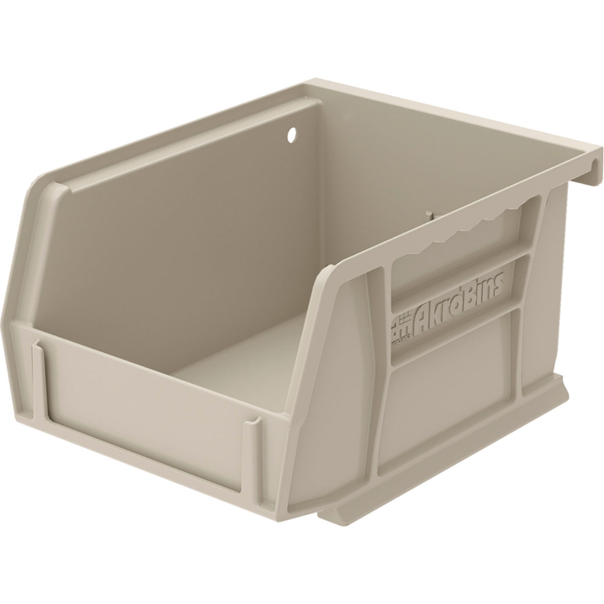 B3775231 AkroBin Plastic Storage Bin, Stone - 5.37 x 4.12 x 3 in.