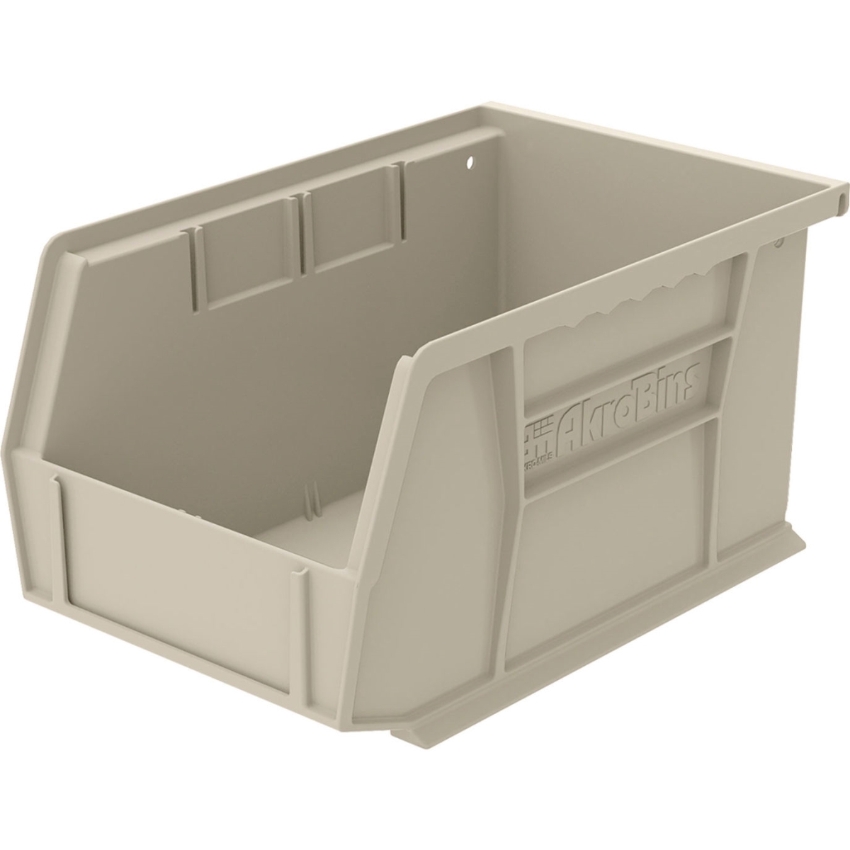B3775202 AkroBin Plastic Storage Bin, Stone - 9.25 x 6 x 5 in.
