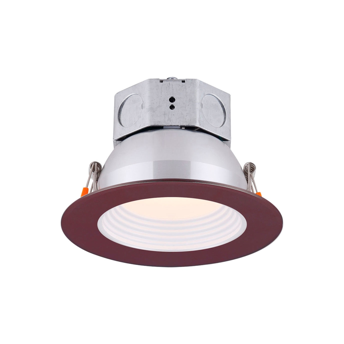 B2679395 4 in. Round LED Baffle Recess Down Light with 9W 120V 3000K, Bronze
