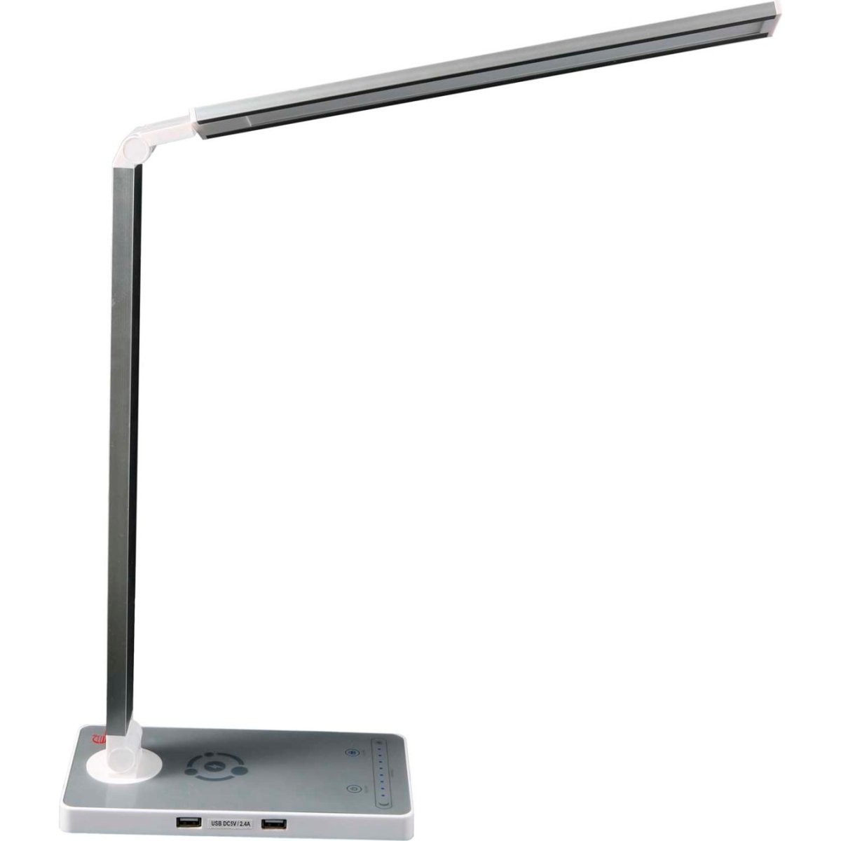B2679361 10W Wireless 2USB LED Desk Lamp, White
