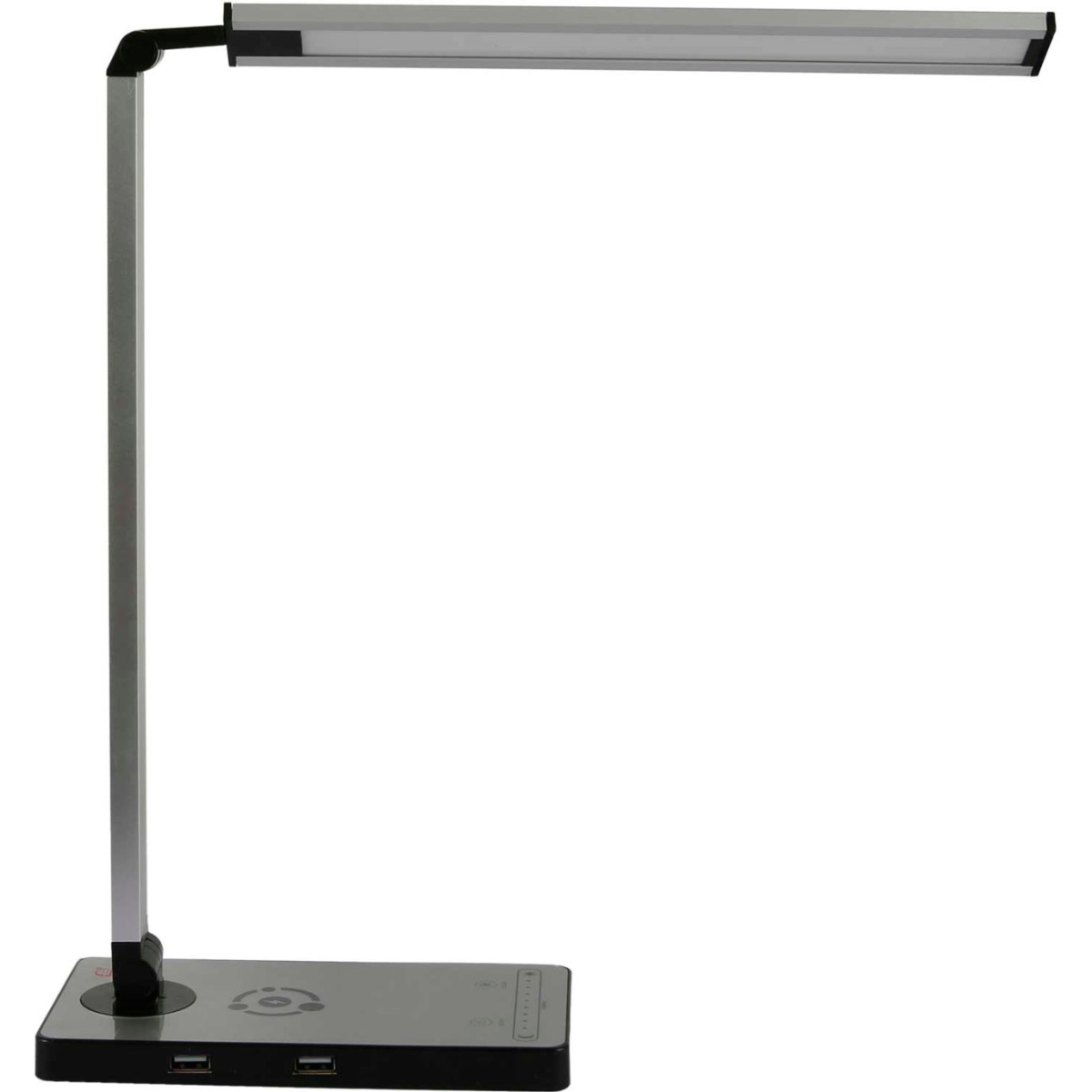 B2679362 10W Wireless 2USB LED Desk Lamp, Black