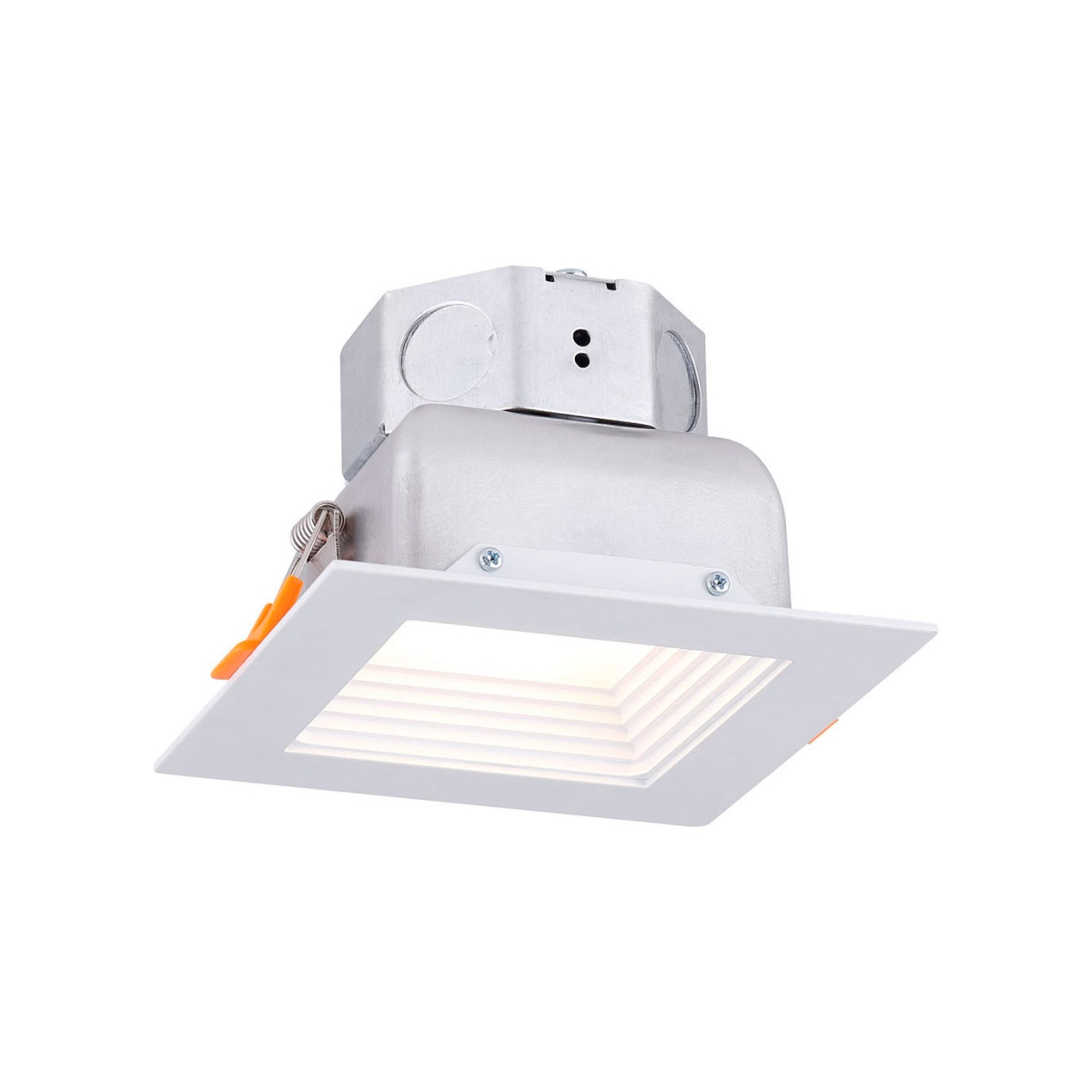 B2679356 4 in. Square LED Baffle Recess Down Light with 9W 120V 3000K, White