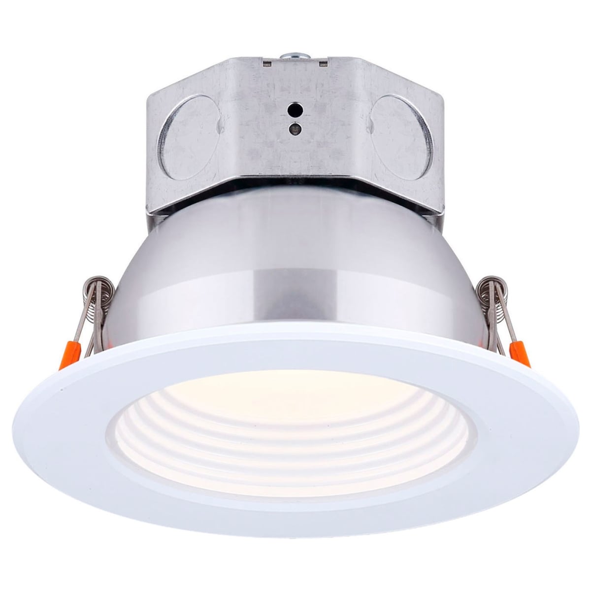 B2679394 4 in. Round LED Baffle Recess Down Light with 9W 120V 3000K, White