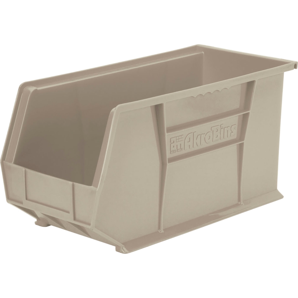 B3775242 AkroBin Plastic Storage Bin, Stone - 18 x 8.12 x 9 in.