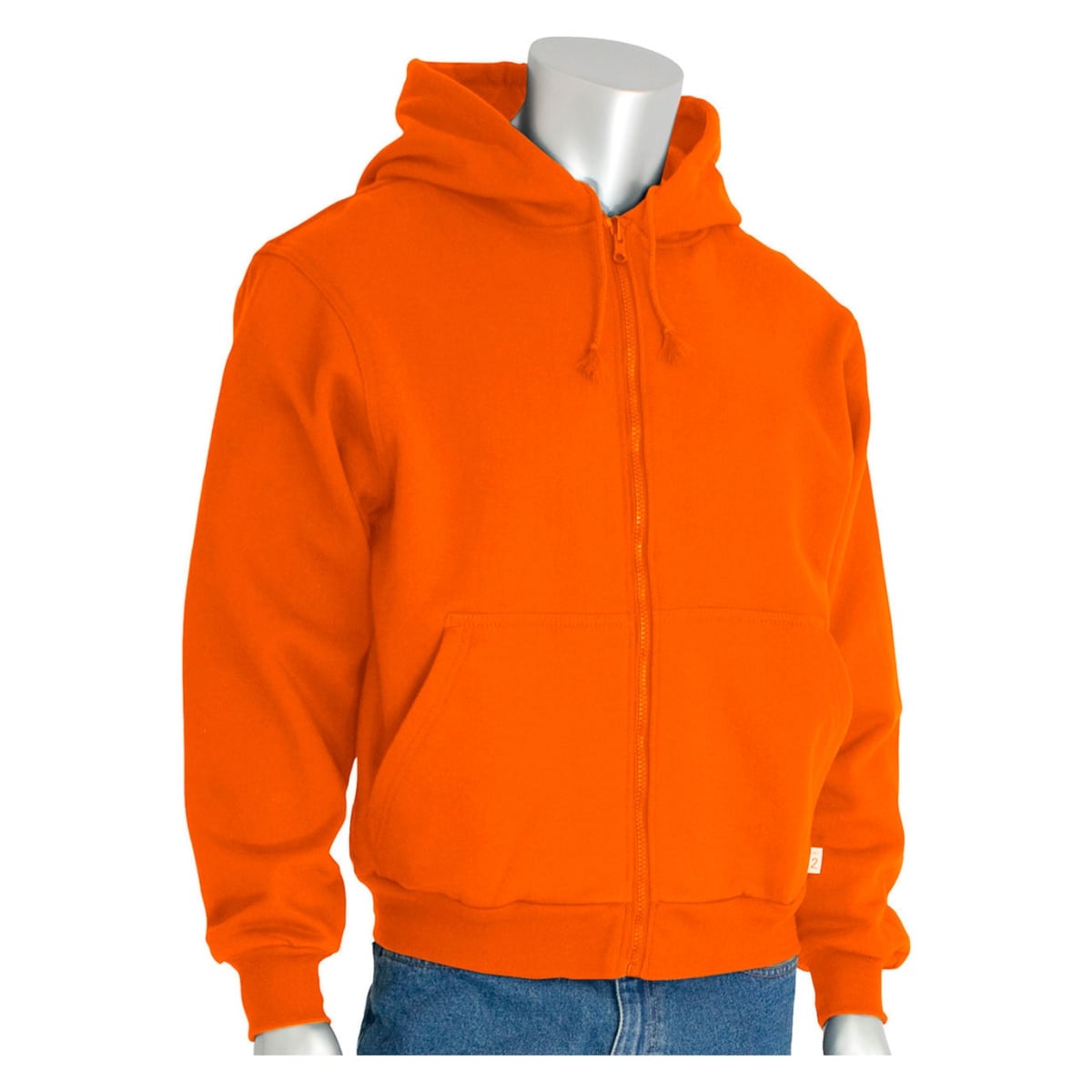 B3186911 Mens AR-FR Zip Front Hooded Sweatshirt, Orange - 2XL