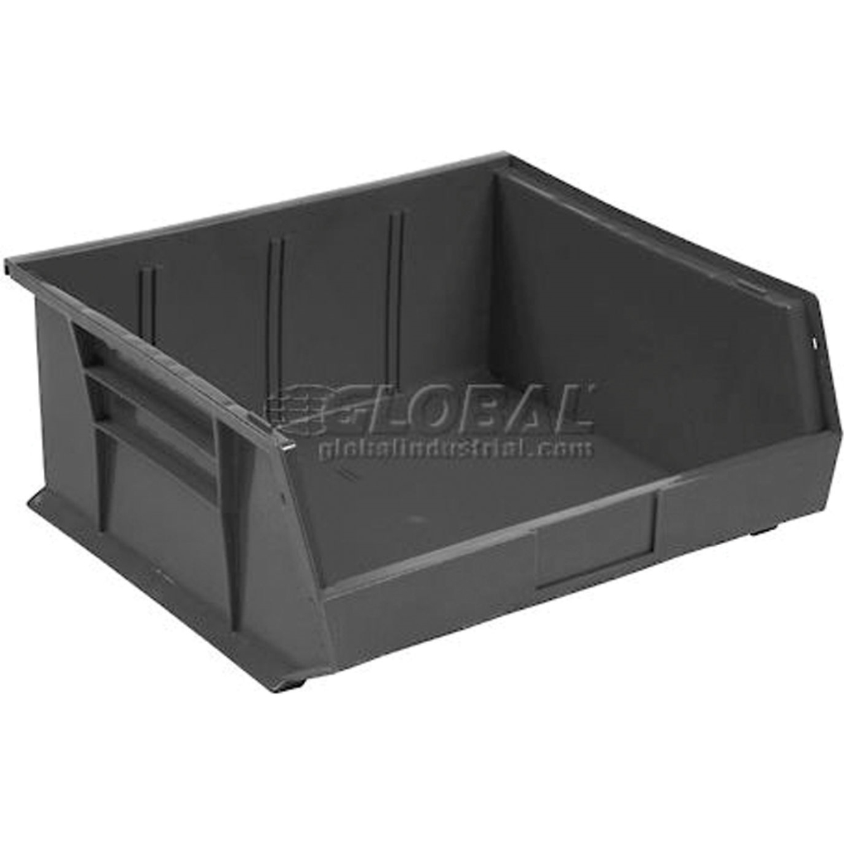 550125BK Plastic Hang & Stack Bin, Black - 10.87 x 16.5 x 5 in.