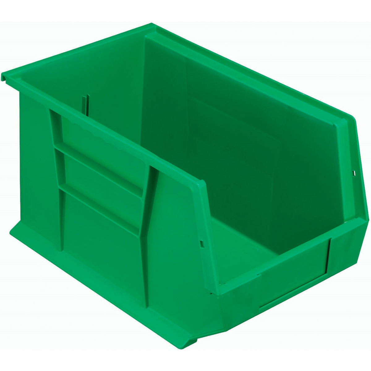 4365412 Plastic Hang & Stack Bin, Green - 13.62 x 8.25 x 8 in.