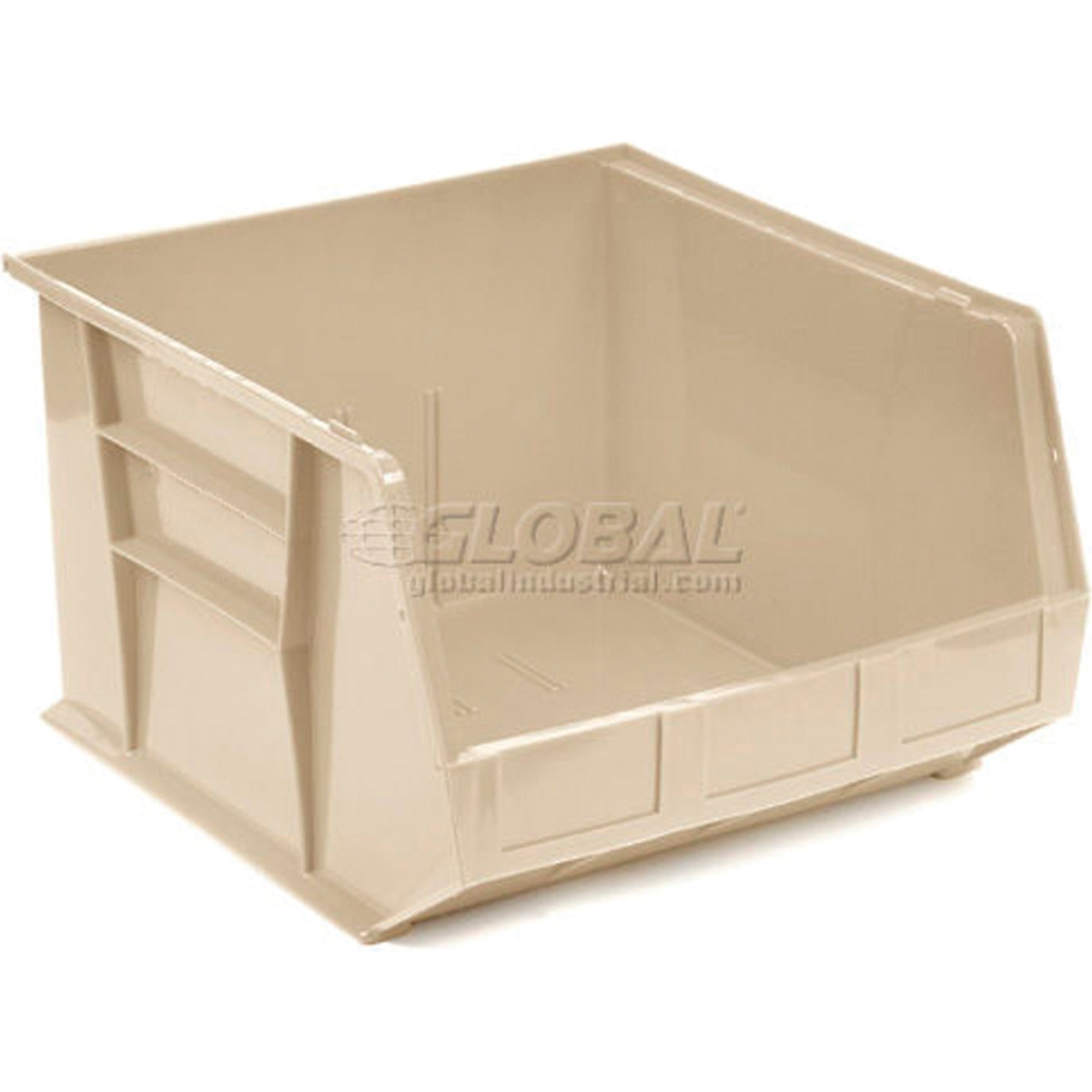 550121BG Plastic Hang & Stack Bin, Ivory - 18 x 16.5 x 11 in.