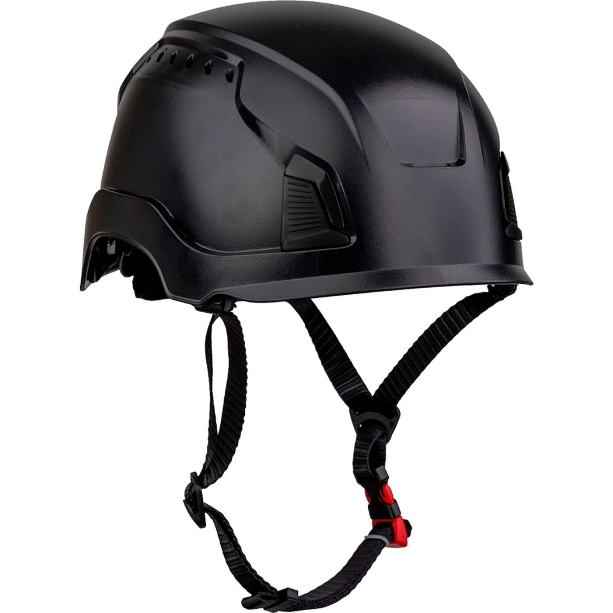 B3186985 Traverse Industrial Climbing Helmet with 4-Point Chin Strap Vented Type 1, Black