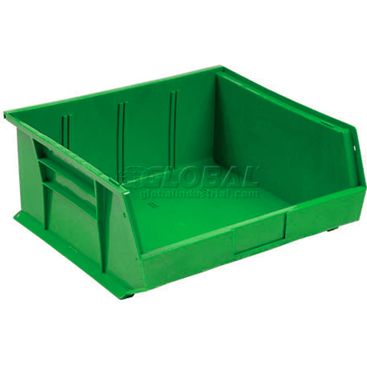 4270812 Plastic Hang & Stack Bin, Green - 10.87 x 16.5 x 5 in.