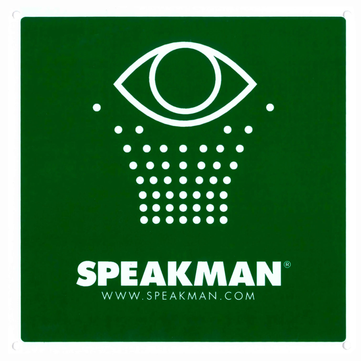 Emergency Eyewash Sign, Plastic, Green/White, 7-7/8 in x 12 in