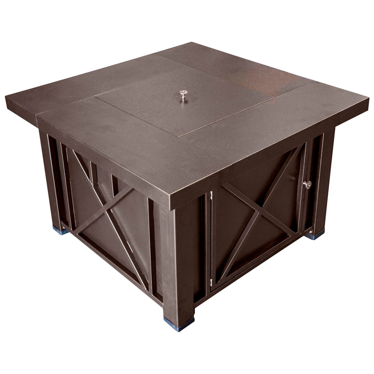 B3250241 38 x 24 in. Outdoor Fire Pit with Hammered, Bronze