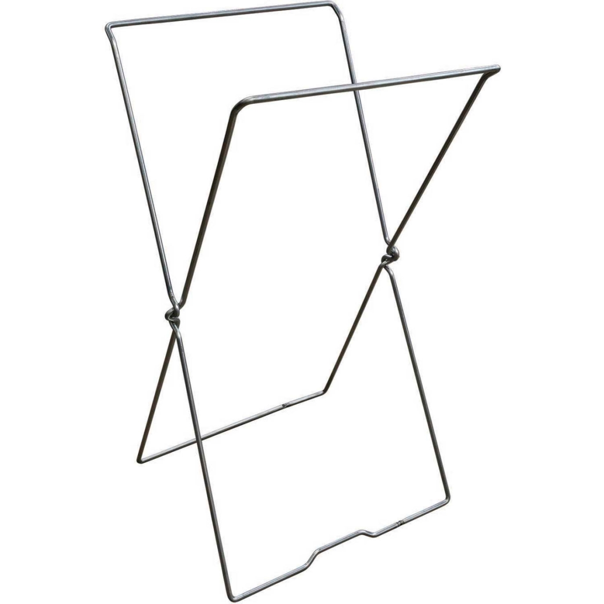 Hamper Stand, 30 in H x 16 in L x 15 in W, Steel, Silver