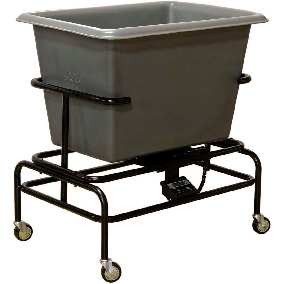 B2214210 8-Bushel Poly Scale Cart, Gray