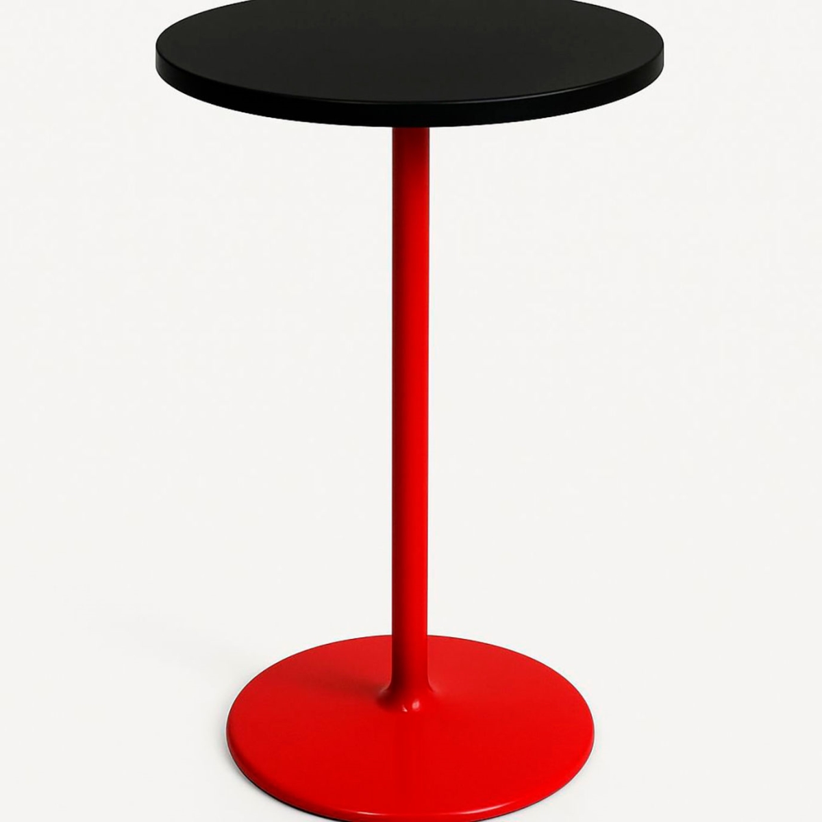 B3201740 24 in. Round Bar Height Table with 40 in. Red & Black Frame