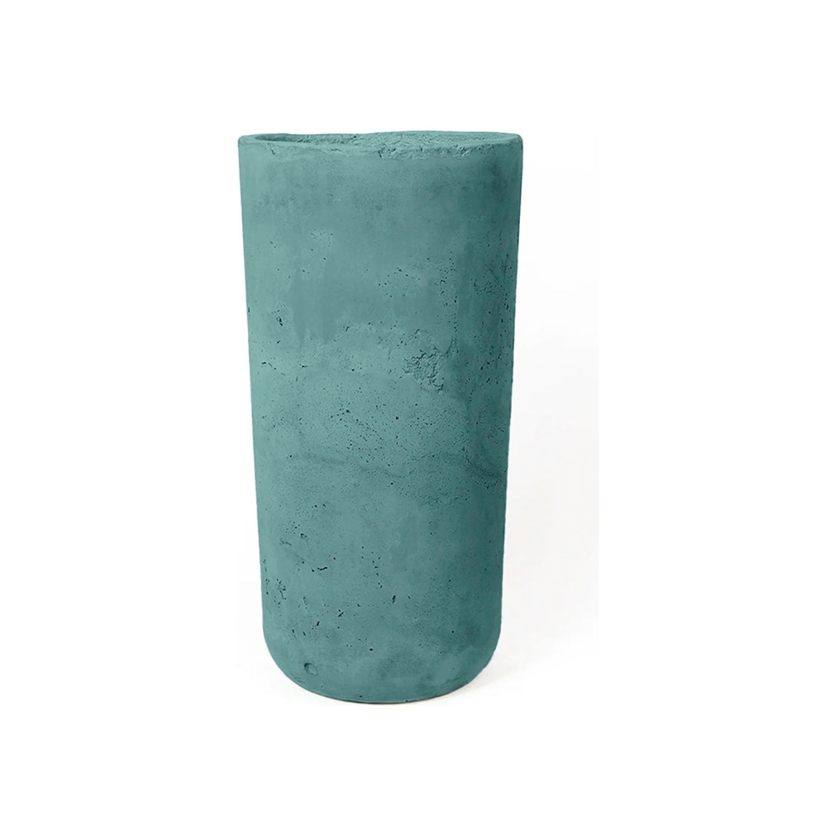 B3251960 Aster Indoor & Outdoor Round Pot Planter, Turquoise - 10 in. Dia. x 20 in.