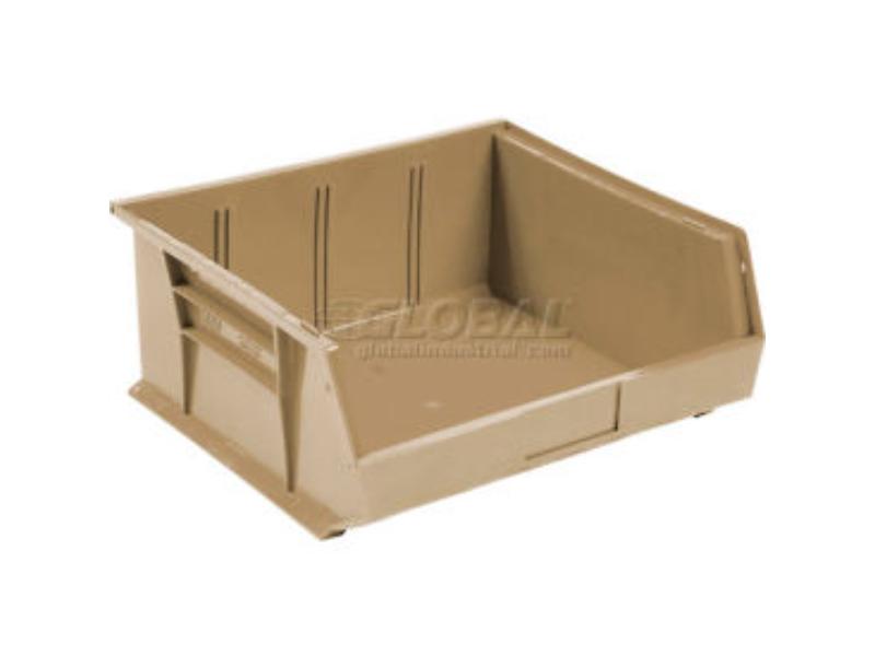 4270822 Plastic Hang & Stack Bin, Ivory - 10.87 x 16.5 x 5 in.