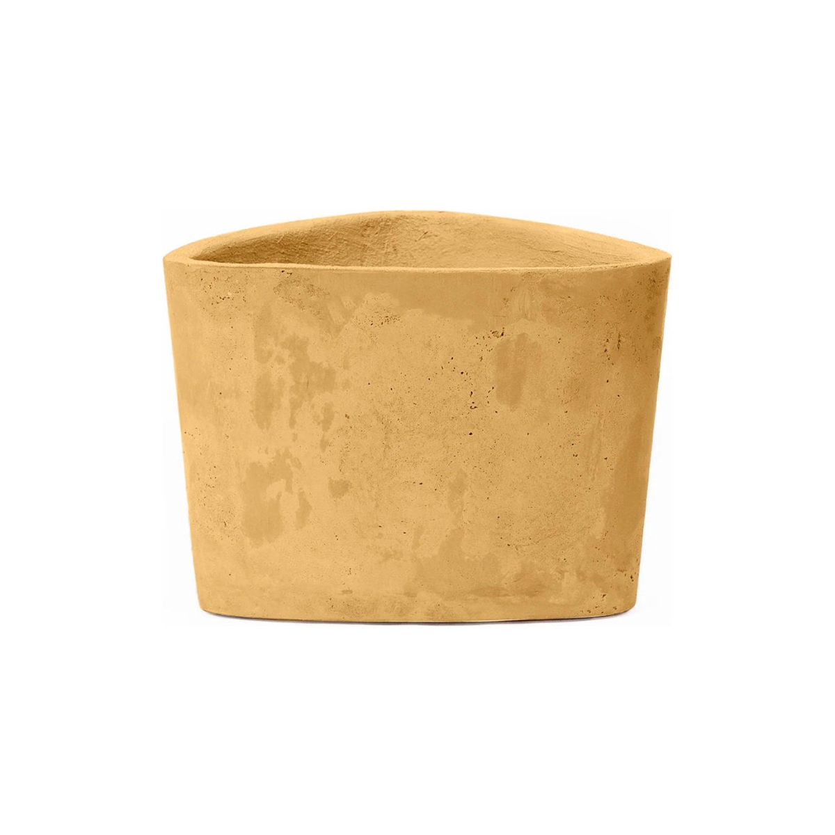 B3251846 Hawthorne Indoor & Outdoor Triangular Pot Planter, Mustard - 16 x 15.75 x 12 in.