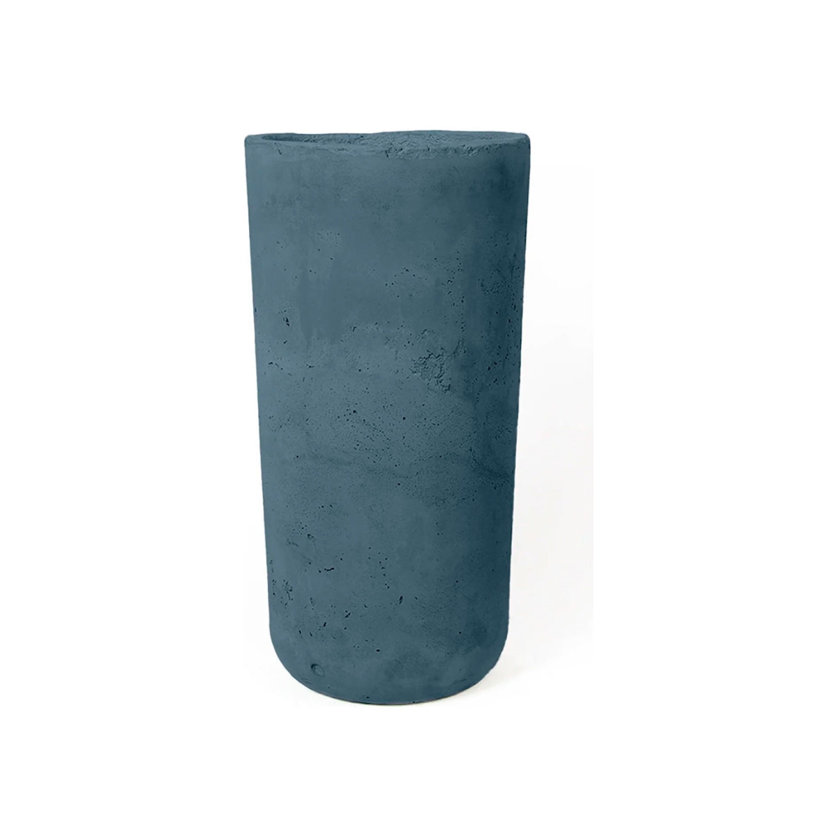 B3252281 Aster Indoor & Outdoor Round Pot Planter, Dark Blue - 16.12 in. Dia. x 30.12 in.