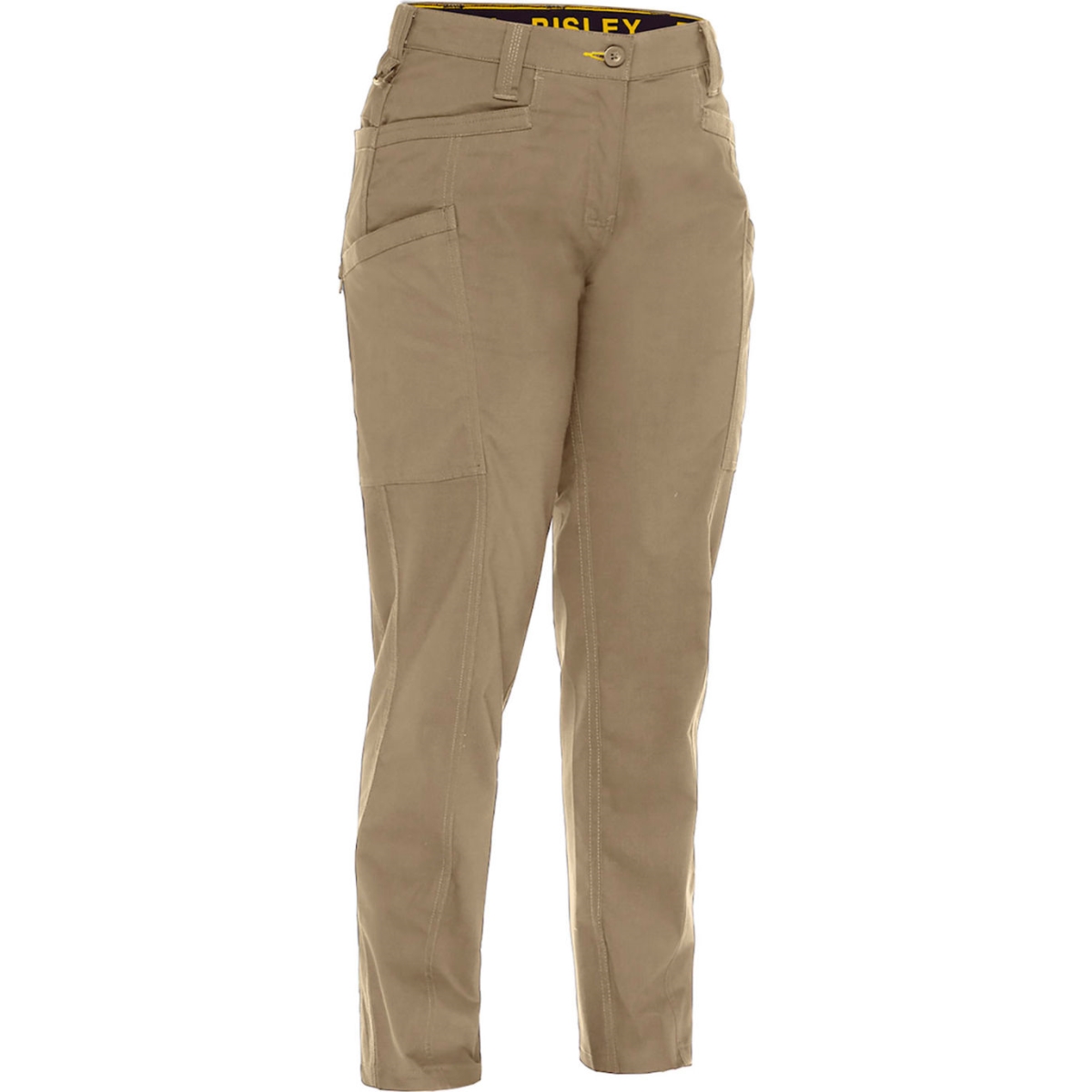 B3186531 Womens Bisley Stretch Ripstop Vented X-Airflow Work Pants, Tan - Size 14R