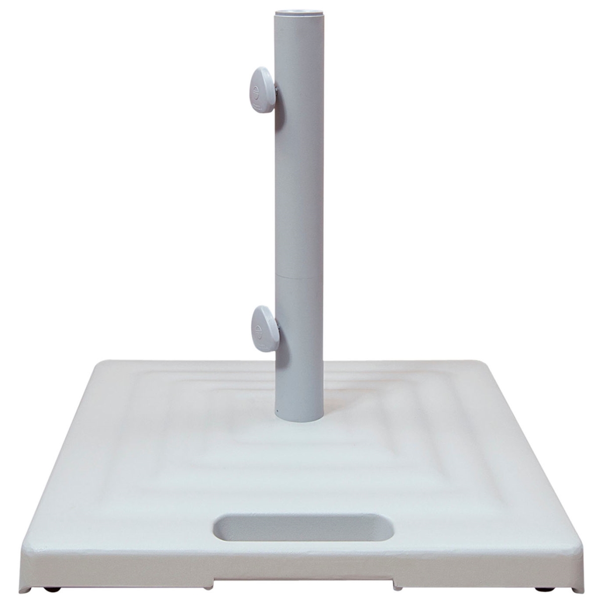 B3145608 Shademaker Square Base with Wheels for Libra Cast Aluminum & 100 lbs Weight, White