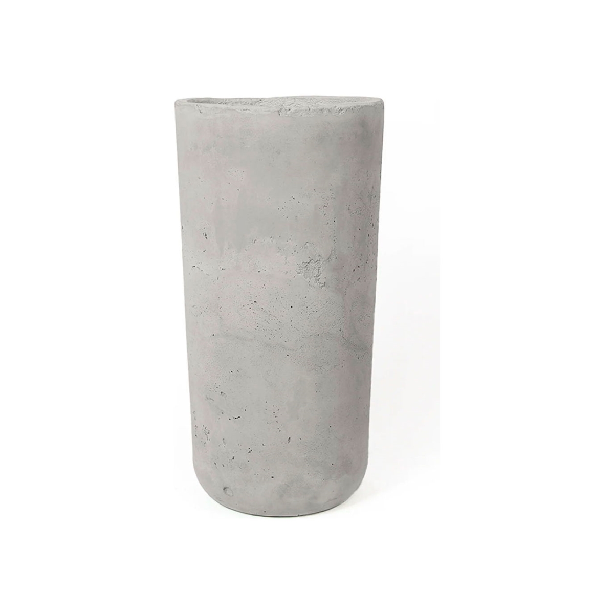 B3252046 Aster Indoor & Outdoor Round Pot Planter, Platinum - 10 in. Dia. x 20 in.