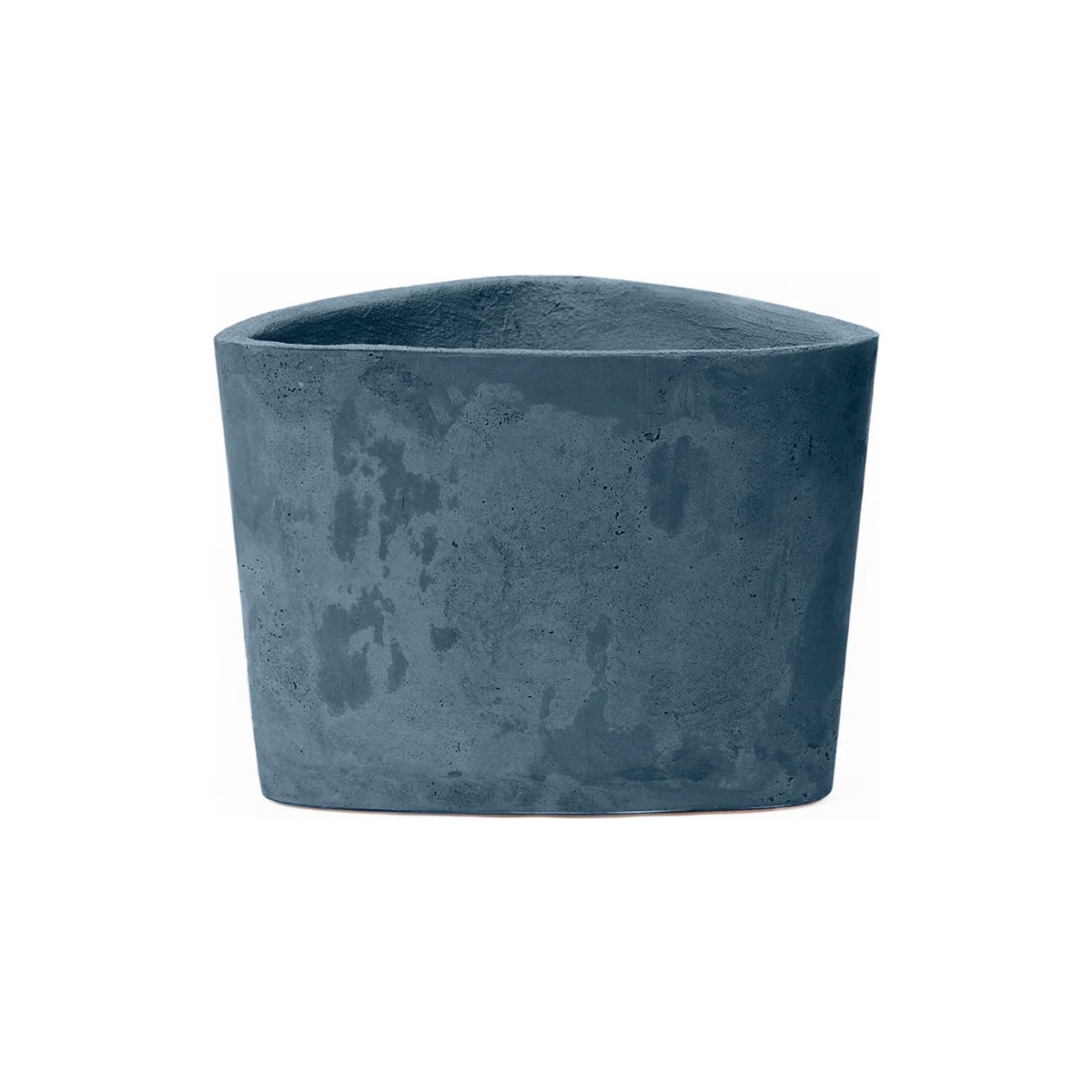 B3251767 Hawthorne Indoor & Outdoor Triangular Pot Planter, Dark Blue - 16 x 15.75 x 12 in.