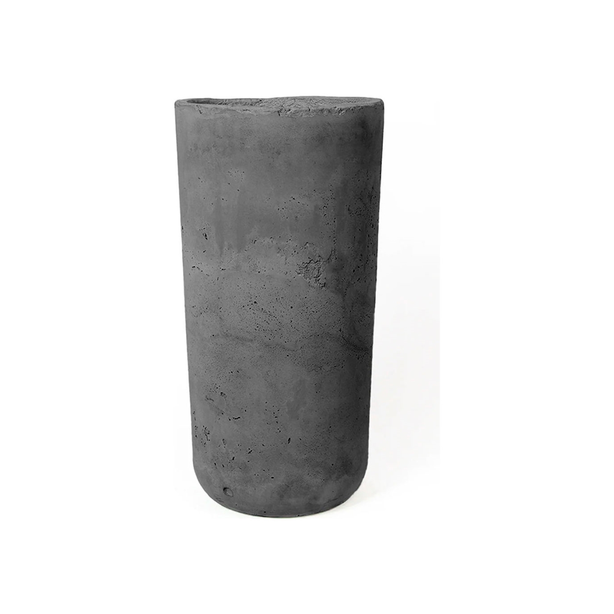 B3252048 Aster Indoor & Outdoor Round Pot Planter, Licorice - 10 in. Dia. x 20 in.