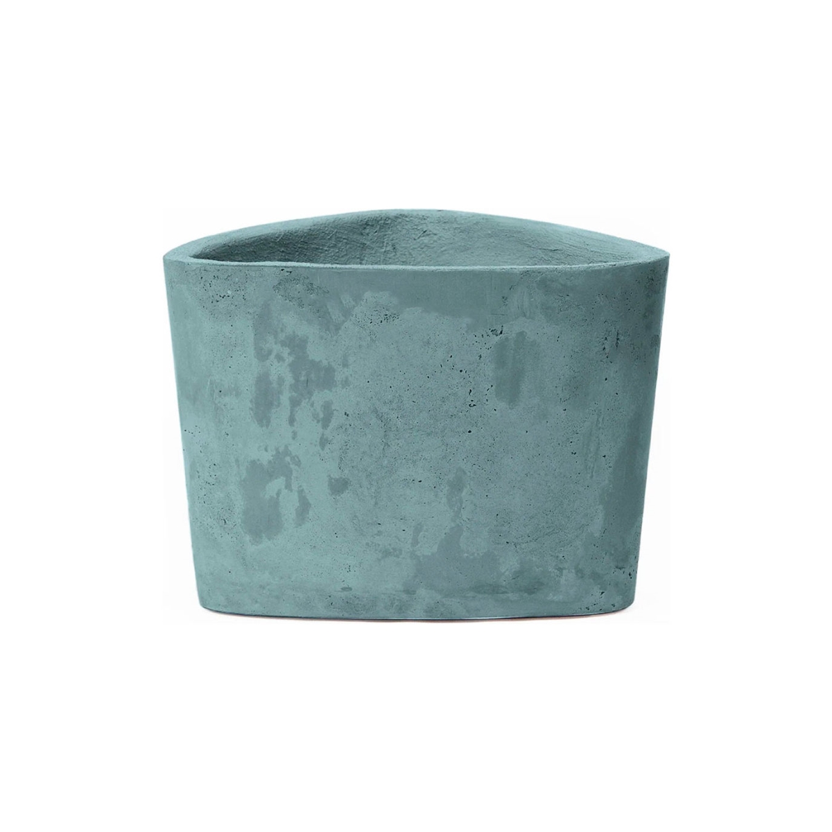 B3251789 Hawthorne Indoor & Outdoor Triangular Pot Planter, Turquoise - 13 x 12.5 x 9.5 in.