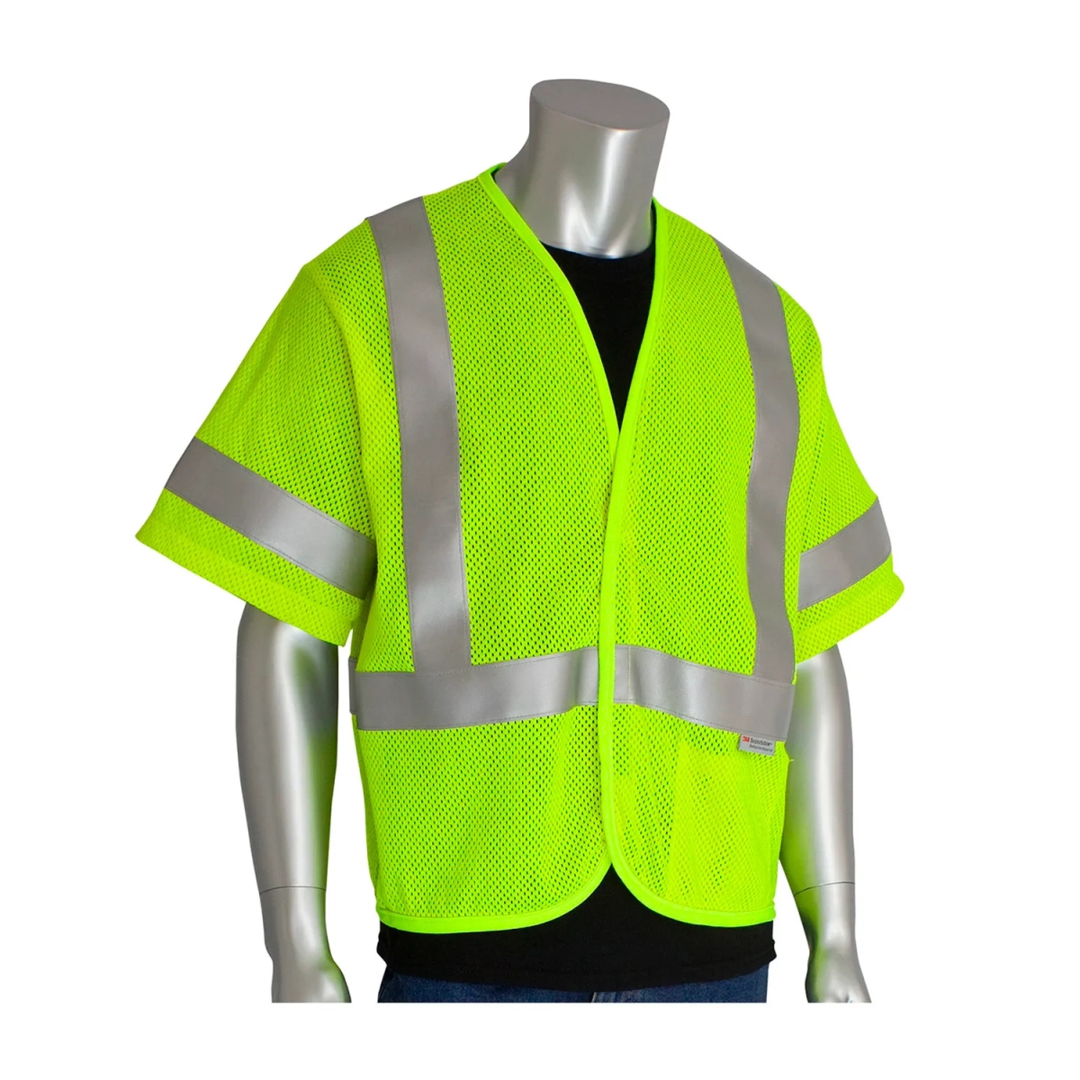 B3187198 AR & FR Class 3 High Visibility Mesh Vest, Lime Yellow - Extra Large
