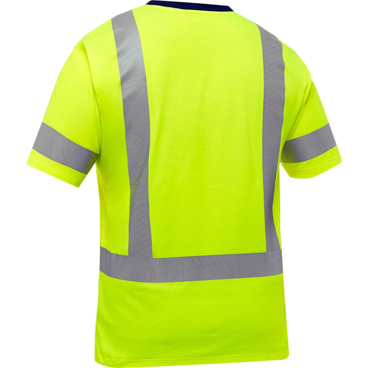 B3186157 Mens Bisley Short Sleeve T-Shirt with Class 3, Hi-Vis Yellow - Medium