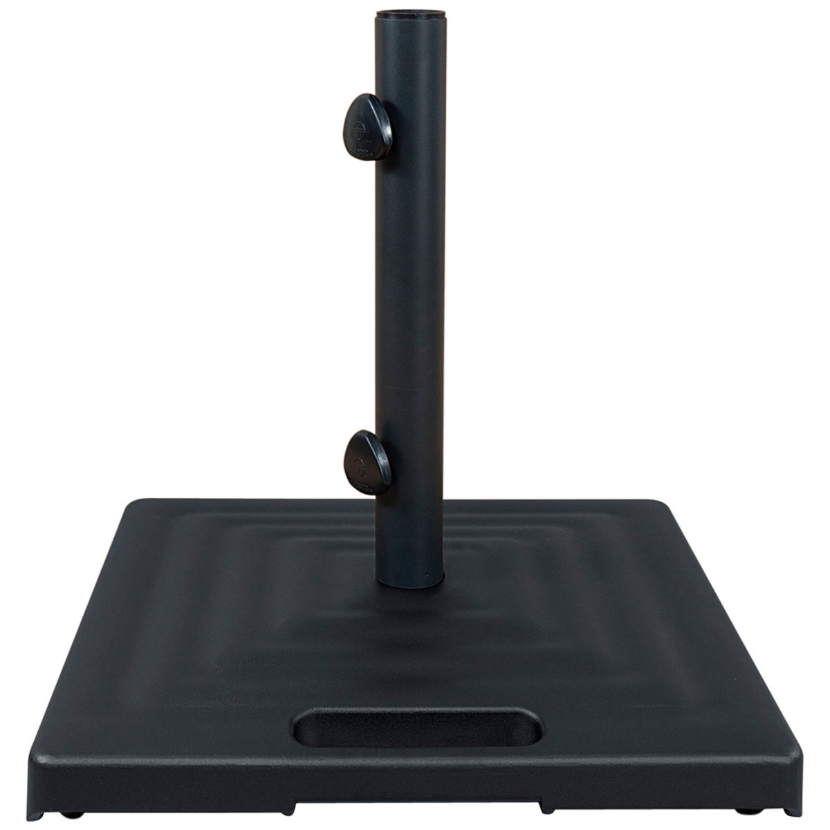 B3145380 Shademaker Square Base with Wheels for Libra Cast Aluminum & 100 lbs Weight, Black