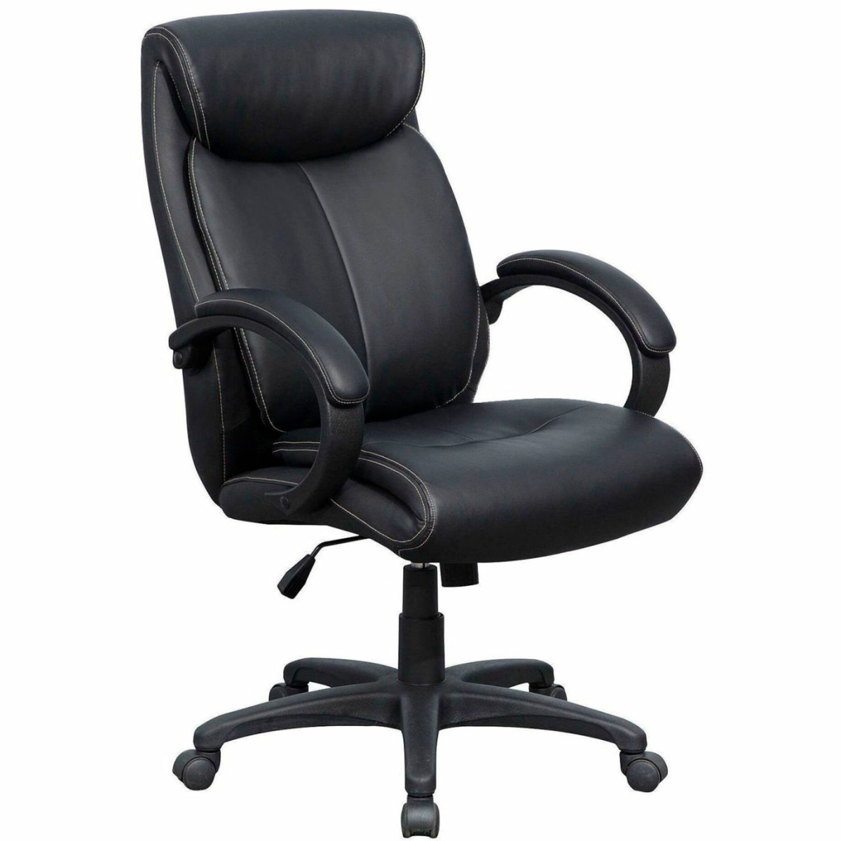 SP Richards B3251000 Lorell High-Back Executive Office Chair Bonded Leather, Black - 28 x 31.68 x 45.5 in.