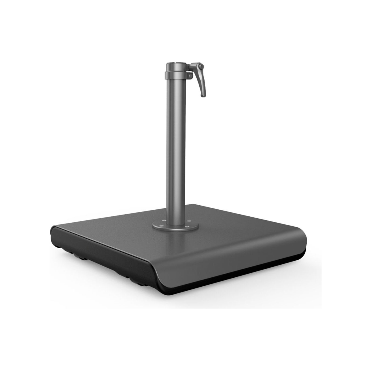 B3145480 Shademaker Athens Square Base with Wheels for Libra Cast Aluminum & 108 lbs Weight, Shadow Graphite