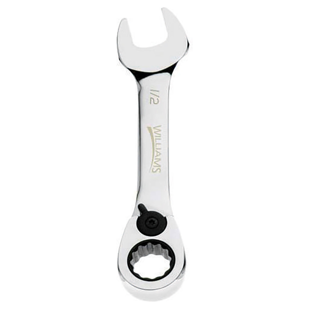 B3193659 0.5 in. 12-Point Stubby Reversible Combination Ratcheting Wrench - Chrome