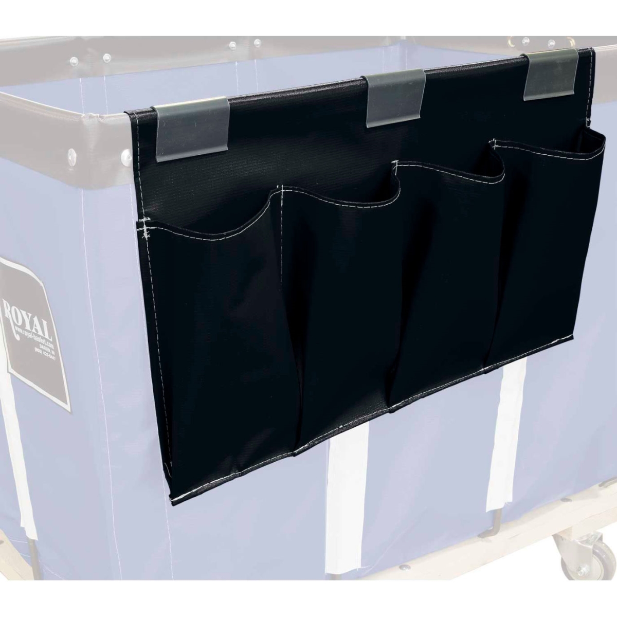 B2260010 Janitorial Supply Organizer Black Vinyl 4-Pockets