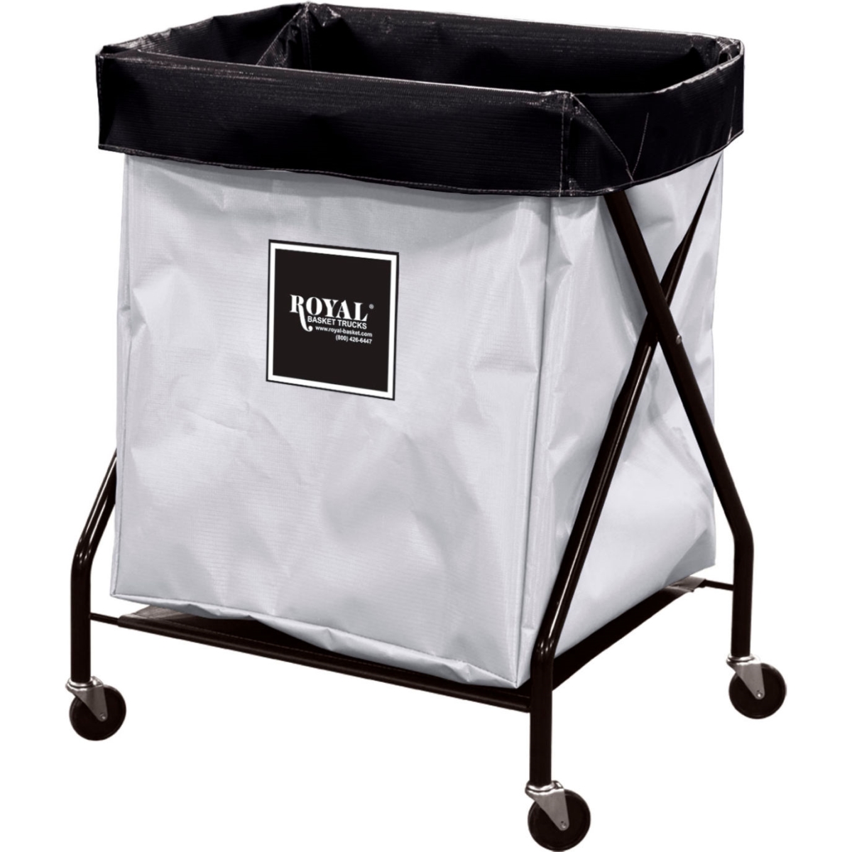 3146030 White X-Frame Laundry & Hamper Cart